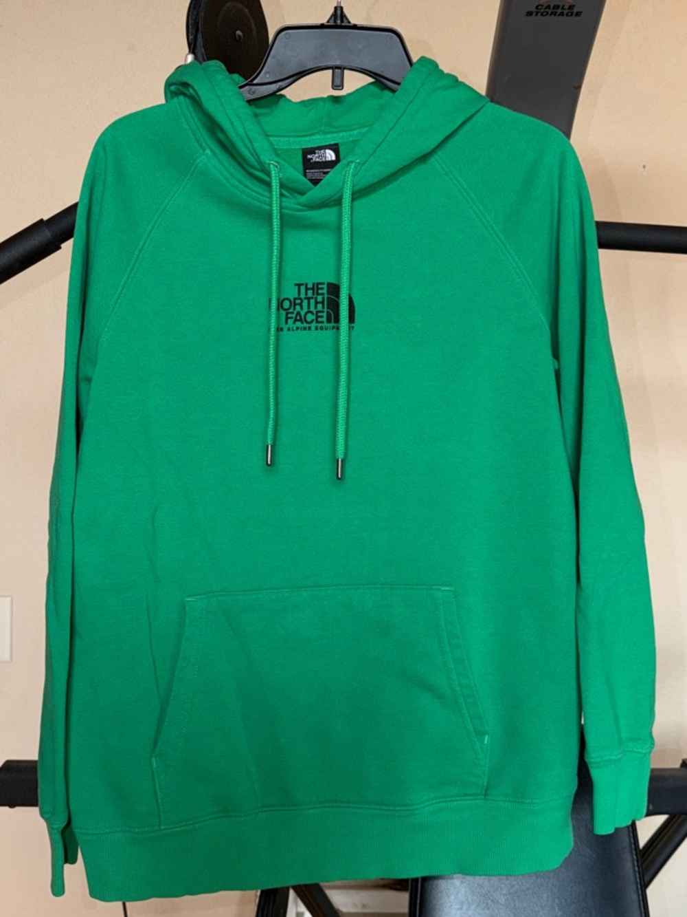The North Face women’s large Bright Green Pullover Hoodie